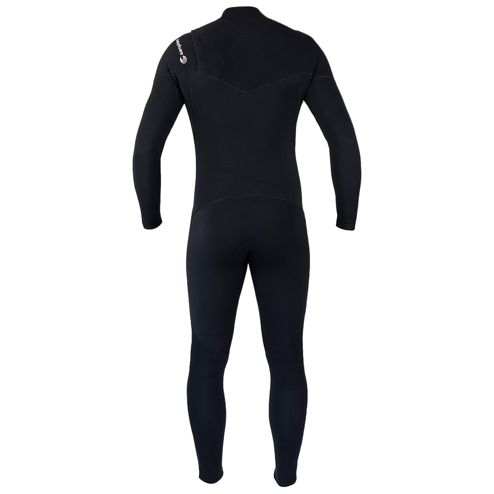 Mens Premium 4/3 Chest Zip Surf Wetsuit (Black)