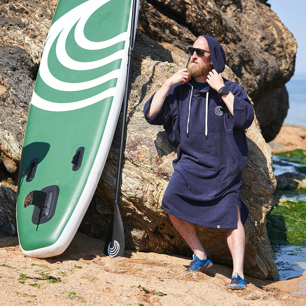 Samphire - Towel Short Sleeve Changing Robe (Atlantis Navy)