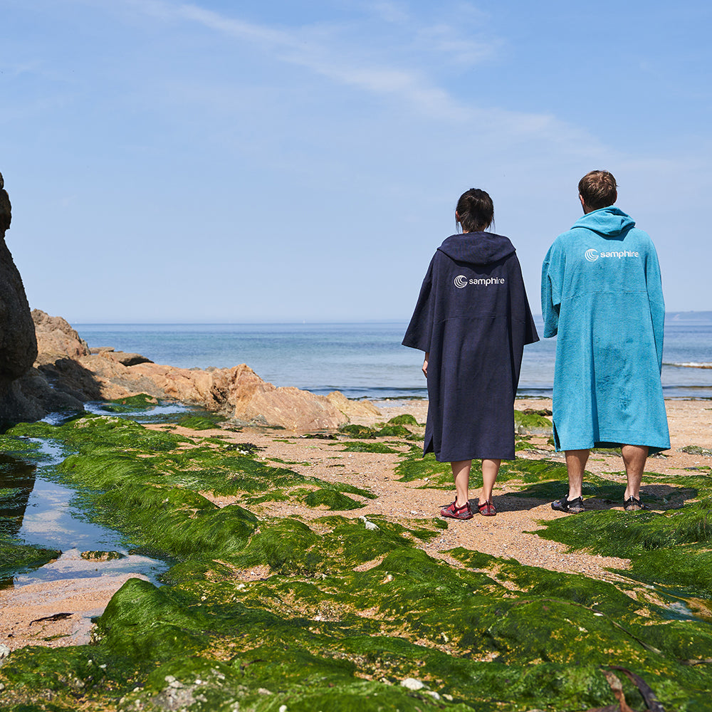 Samphire - Towel Short Sleeve Changing Robe (Atlantis Navy)