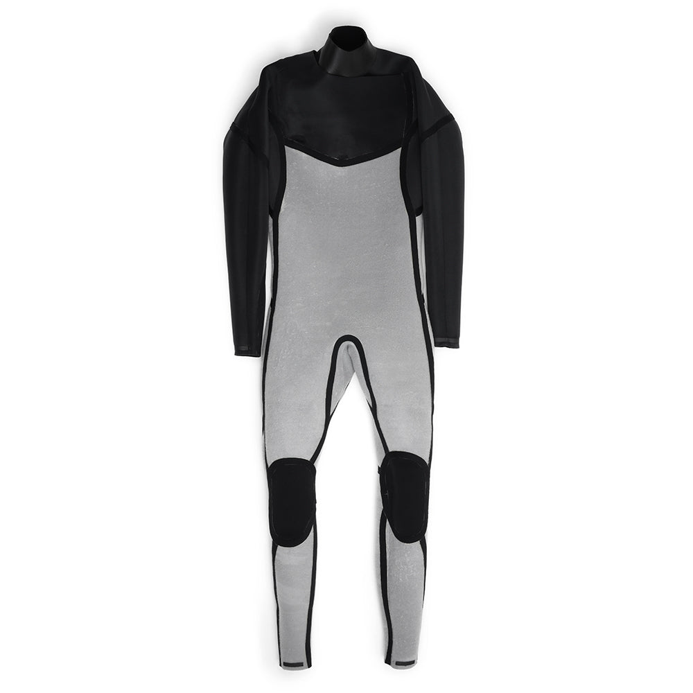 Mens Premium 4/3 Chest Zip Surf Wetsuit (Black)