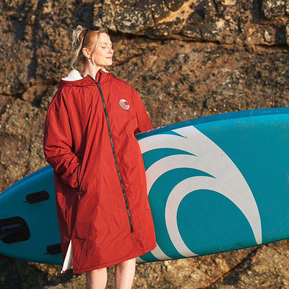 Samphire - Weatherproof Long Sleeve Changing Robe (Deep Red)