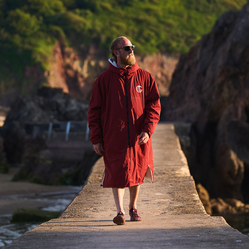 Samphire - Weatherproof Long Sleeve Changing Robe (Deep Red)