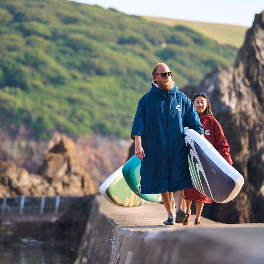 Samphire - Weatherproof Short Sleeve Changing Robe (Atlantis Navy)