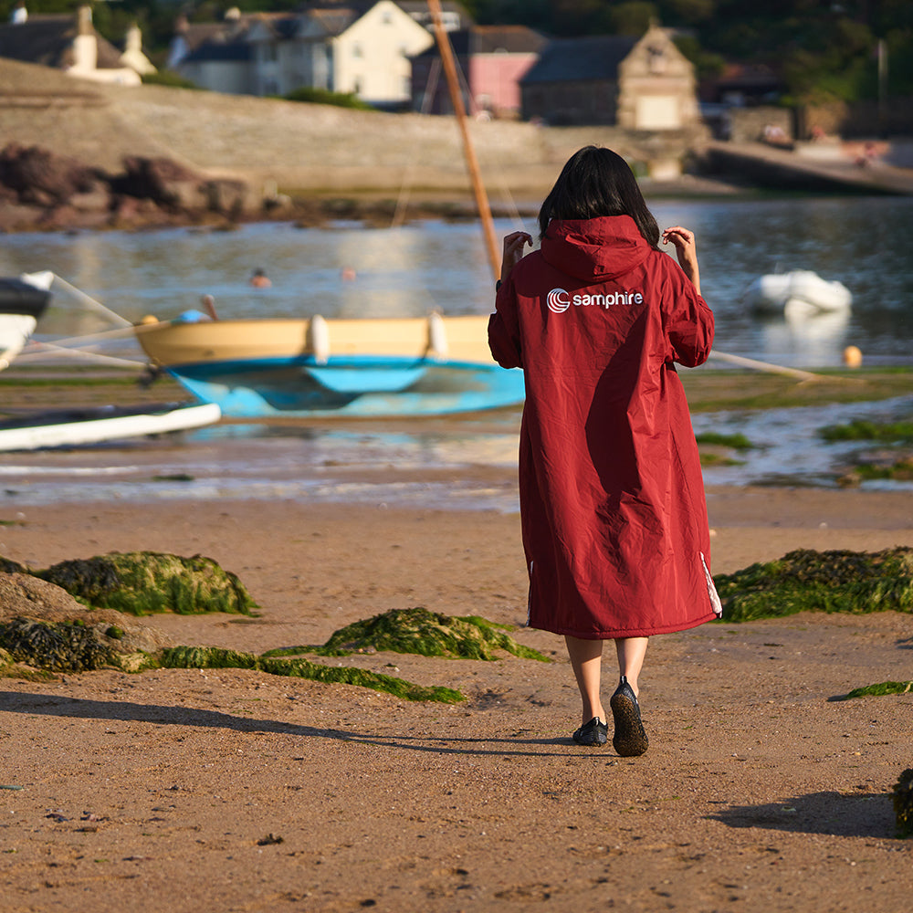 Samphire - Weatherproof Short Sleeve Changing Robe (Deep Red)